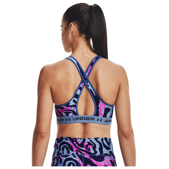 Under Armour Γυναικείο μπουστάκι Crossback Mid Print Bra